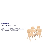4 Pack Natural Plastic Stackable School Chair with 10.5" Seat Height, 4-YU-YCX4-003-NAT-GG