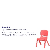 4 Pack Red Plastic Stackable School Chair with 10.5'' Seat Height, 4-YU-YCX4-003-RED-GG