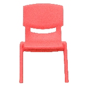 4 Pack Red Plastic Stackable School Chair with 10.5'' Seat Height, 4-YU-YCX4-003-RED-GG