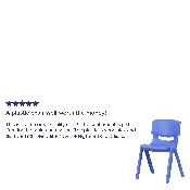 4 Pack Blue Plastic Stackable School Chair with 13.25'' Seat Height, 4-YU-YCX4-004-BLUE-GG