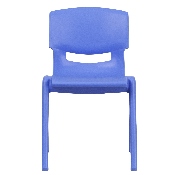 4 Pack Blue Plastic Stackable School Chair with 13.25'' Seat Height, 4-YU-YCX4-004-BLUE-GG