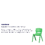 4 Pack Green Plastic Stackable School Chair with 13.25'' Seat Height, 4-YU-YCX4-004-GREEN-GG