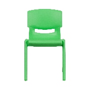 4 Pack Green Plastic Stackable School Chair with 13.25'' Seat Height, 4-YU-YCX4-004-GREEN-GG