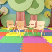 4 Pack Natural Plastic Stackable School Chair with 13.25" Seat Height, 4-YU-YCX4-004-NAT-GG