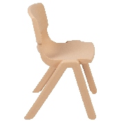 4 Pack Natural Plastic Stackable School Chair with 13.25" Seat Height, 4-YU-YCX4-004-NAT-GG