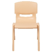 4 Pack Natural Plastic Stackable School Chair with 13.25" Seat Height, 4-YU-YCX4-004-NAT-GG