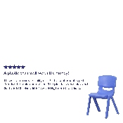4 Pack Blue Plastic Stackable School Chair with 15.5'' Seat Height, 4-YU-YCX4-005-BLUE-GG