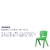 4 Pack Green Plastic Stackable School Chair with 15.5'' Seat Height, 4-YU-YCX4-005-GREEN-GG