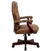 Bomber Brown Classic Executive Swivel Office Chair with Arms, 802-BRN-GG