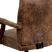 Bomber Brown Classic Executive Swivel Office Chair with Arms, 802-BRN-GG