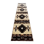 Mohave Collection 2' x 10' Brown Traditional Southwestern Style Area Rug - Olefin Fibers with Jute Backing, ACD-RG784-210-BN-GG