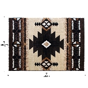 Mohave Collection 5' x 7' Brown Traditional Southwestern Style Area Rug - Olefin Fibers with Jute Backing, ACD-RGELYF-57-BN-GG