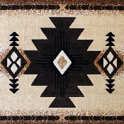 Mohave Collection 5' x 7' Brown Traditional Southwestern Style Area Rug - Olefin Fibers with Jute Backing, ACD-RGELYF-57-BN-GG