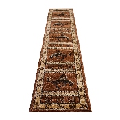 Hoytt Collection Brown 2' x 11'  Bucking Bronco Cowboy Area Rug with Jute Backing for Indoor Use, ACD-RGL370-211-BN-GG