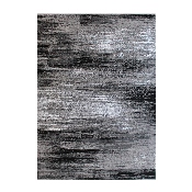 Rylan Collection 6' x 9' Gray Scraped Design Area Rug - Olefin Rug with Jute Backing - Living Room, Bedroom, Entryway