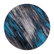 Rylan Collection 7' x 7' Round Blue Abstract Area Rug - Olefin Rug with Jute Backing - Living Room, Bedroom, & Family Rooms, ACD-TZ-863-7R-BL-GG