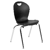Advantage Titan Black Student Stack School Chair - 18-inch, ADV-TITAN-18BLK