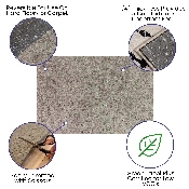 Slide-Stop Multi-Surface Reversible Non-Slip Cushion Rug Pad, 1/4" Thick, Floor Protection, for 4'x6' Area Rug, Gray, AF-A110406F-46-GR-GG