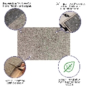 Slide-Stop Multi-Surface Reversible Non-Slip Cushion Rug Pad, 1/4" Thick, Floor Protection, for 5'x8' Area Rug, Gray, AF-A110508F-58-GR-GG