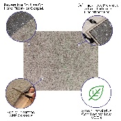 Slide-Stop Multi-Surface Reversible Non-Slip Cushion Rug Pad, 1/4" Thick, Floor Protection, for 8'x10' Area Rug, Gray, AF-A110810F-810-GR-GG