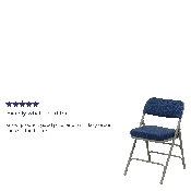 HERCULES Series Premium Curved Triple Braced & Double Hinged Navy Fabric Metal Folding Chair, AW-MC320AF-NVY-GG, AW-MC320AF-NVY-GG