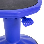 Carter Adjustable Height Kids Flexible Active Stool for Classroom and Home with Non-Skid Bottom in Blue, 14" - 18" Seat Height, AY-9001S-BL-GG