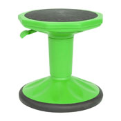 Carter Adjustable Height Kids Flexible Active Stool for Classroom and Home with Non-Skid Bottom in Green, 14