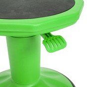 Carter Adjustable Height Kids Flexible Active Stool for Classroom and Home with Non-Skid Bottom in Green, 14" - 18" Seat Height, AY-9001S-GN-GG