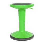 Carter Adjustable Height Kids Flexible Active Stool for Classroom and Home with Non-Skid Bottom in Green, 14" - 18" Seat Height, AY-9001S-GN-GG
