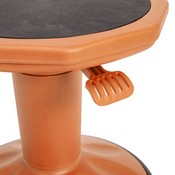 Carter Adjustable Height Kids Flexible Active Stool for Classroom and Home with Non-Skid Bottom in Orange, 14" - 18" Seat Height, AY-9001S-OR-GG