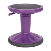 Carter Adjustable Height Kids Flexible Active Stool for Classroom and Home with Non-Skid Bottom in Purple, 14
