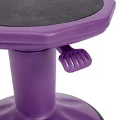 Carter Adjustable Height Kids Flexible Active Stool for Classroom and Home with Non-Skid Bottom in Purple, 14" - 18" Seat Height, AY-9001S-PR-GG