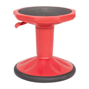 Carter Adjustable Height Kids Flexible Active Stool for Classroom and Home with Non-Skid Bottom in Red, 14