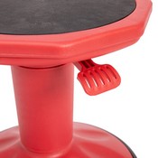 Carter Adjustable Height Kids Flexible Active Stool for Classroom and Home with Non-Skid Bottom in Red, 14" - 18" Seat Height, AY-9001S-RD-GG