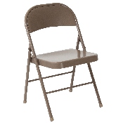 HERCULES Series Double Braced Beige Metal Folding Chair, BD-F002-BGE-GG