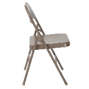 HERCULES Series Double Braced Beige Metal Folding Chair, BD-F002-BGE-GG