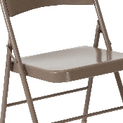 HERCULES Series Double Braced Beige Metal Folding Chair, BD-F002-BGE-GG