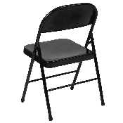 HERCULES Series Double Braced Black Metal Folding Chair, BD-F002-BK-GG