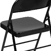 HERCULES Series Double Braced Black Metal Folding Chair, BD-F002-BK-GG