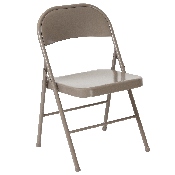 HERCULES Series Double Braced Gray Metal Folding Chair, BD-F002-GY-GG