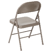 HERCULES Series Double Braced Gray Metal Folding Chair, BD-F002-GY-GG