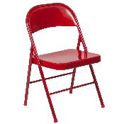 HERCULES Series Double Braced Red Metal Folding Chair, BD-F002-RED-GG