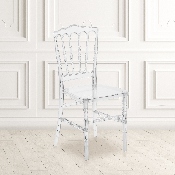 Flash Elegance Crystal Ice Napoleon Stacking Chair, BH-H002-CRYSTAL-GG