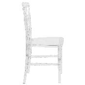 Flash Elegance Crystal Ice Napoleon Stacking Chair, BH-H002-CRYSTAL-GG