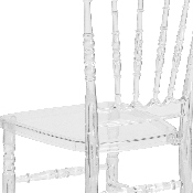 Flash Elegance Crystal Ice Napoleon Stacking Chair, BH-H002-CRYSTAL-GG