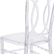 Flash Elegance Crystal Ice Stacking Chair with Designer Back, BH-H007-CRYSTAL-GG