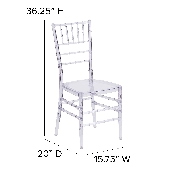 Flash Elegance Crystal Ice Stacking Chiavari Chair, BH-ICE-CRYSTAL-GG