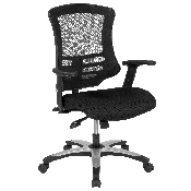 High Back Black Mesh Multifunction Executive Swivel Ergonomic Office Chair with Molded Foam Seat and Adjustable Arms, BL-LB-8817-GG
