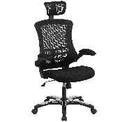 High Back Office Chair - High Back Mesh Executive Office and Desk Chair with Wheels and Adjustable Headrest, BL-X-5H-GG
