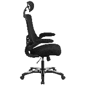 High Back Office Chair - High Back Mesh Executive Office and Desk Chair with Wheels and Adjustable Headrest, BL-X-5H-GG